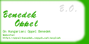 benedek oppel business card